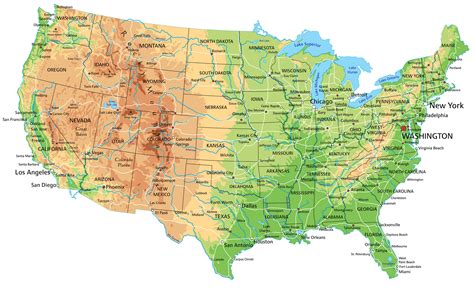 High Resolution United States Map